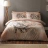 Постельное белье из сатина TAC DELUX LAOS кофейное евро