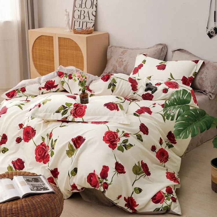 Постельное белье из твила в ПВХ TANGO алое великолепие 50х70 (2шт) евро