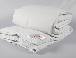 Одеяло кассетное с бортиком из серого гусиного пуха SAILID CLASSIC D-T-3 200х220 теплое