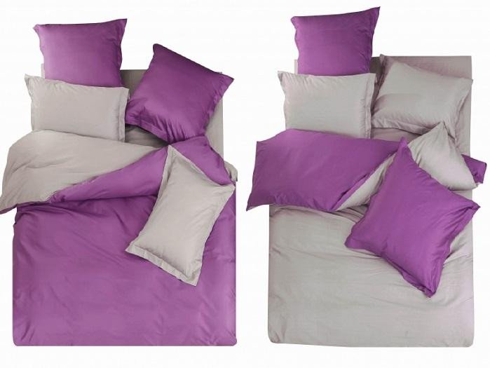 Постельное белье из однотонного сатина САЙЛИД L-16 семейное