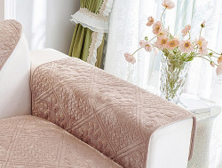 Накидка на подлокотники из велюра TANGO SOFA светло-коричневая 70x90 (1шт)