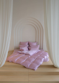 Постельное белье с простыней на резинке 180х200 GERMAN GRASS LILAC BRILLIANT GRASS 50х70 (2шт), 70х70 (2шт) евро