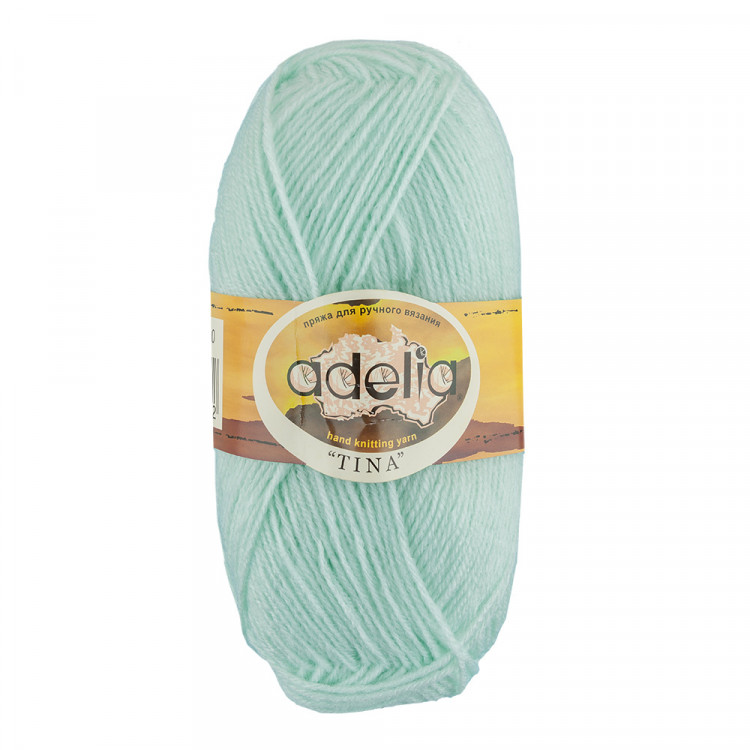 Пряжа ADELIA TINA №180 ментоловая 100% акрил, 5 шт х 100 гр, 308 м +/- 10 м