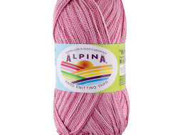 Пряжа ALPINA HOLLY MELANGE №15 ярко-розовая-темно-ярко-розовая 100% мерсеризованный хлопок 10 шт х 50 гр, 200 м +/- 10 м