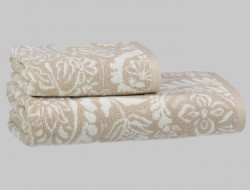 Полотенце махровое хлопковое SAREV H1040 PARI V1-BEJ 80х150