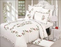 Постельное белье из египетского хлопка с вышивкой ASABELLA 595-4 50х70 (2шт) евро