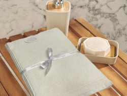 Набор кухонных полотенец махровых хлопковых KARVEN HM771 PETEK BORDUR DUZ krem 30х50 (6шт)