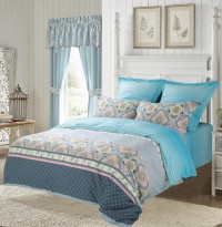 Постельное белье из печатного сатина SAILID B-210-1 1,5-спальное