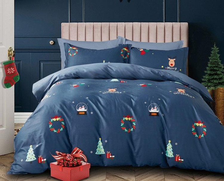 Постельное белье двухстороннее из твил-сатина SAILID BP-54-1 1,5-спальное