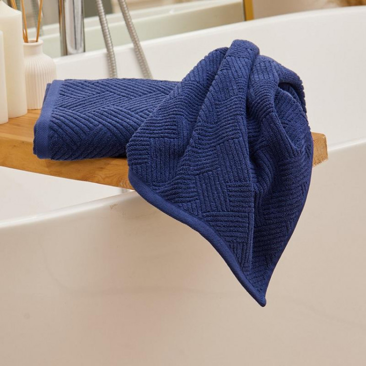 Полотенце махровое TAC VENTURA ROYAL BLUE синее 70х140