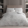 Постельное белье из сатина люкс TAC DELUX PREMUIM DIGITAL RUBEN серое евро