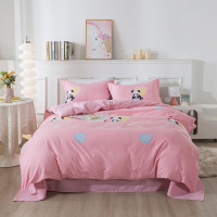 Постельное белье фланелевое TANGO MOMAE Panda pink 50х70 (2шт) евро