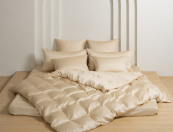 Постельное белье с простыней на резинке 160х200 GERMAN GRASS VANILLA BRILLIANT GRASS 70х70 (2шт) 1,5-спальное