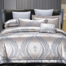 Постельное белье из жаккарда с оборкой KARVEN N008-609 50х70 (2шт), 70х70 (2шт) евро