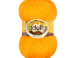 Пряжа ADELIA OLIVIA №03 желтая 40% шерсть, 60% акрил, 5 шт х 100 гр, 250 м +/- 10 м