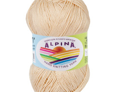 Пряжа ALPINA SATI №029 бежевая 100% мерсеризованный хлопок 10 шт х 50 гр, 170 м +/- 10 м