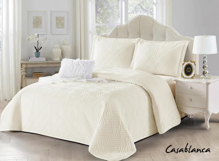 Покрывало с наволочками тонкое велюровое TANGO CASABLANCA CAS-23 230х250