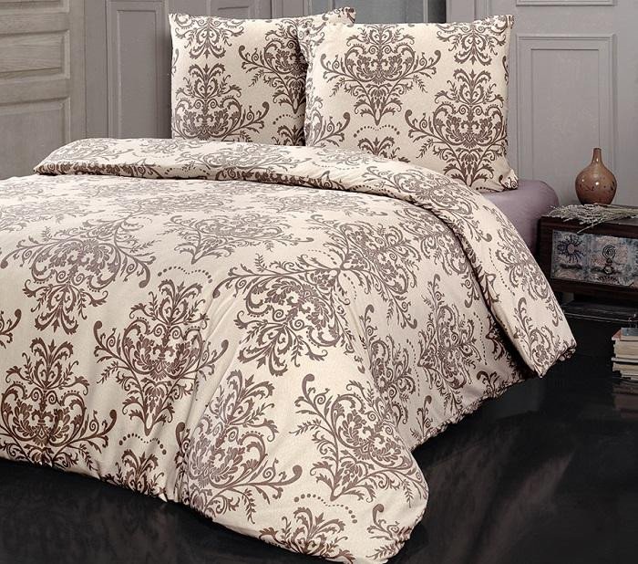 Постельное белье трикотажное с простыней на резинке KARNA CAMILA 1,5-спальное