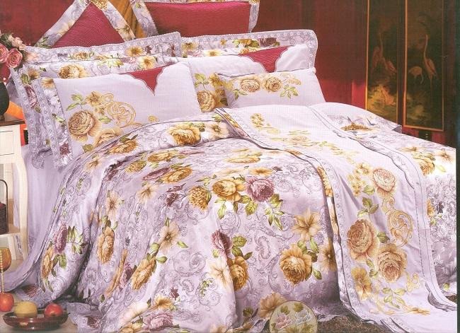 Постельное белье из сатина с вышивкой и гобеленом САЙЛИД D-130 евро
