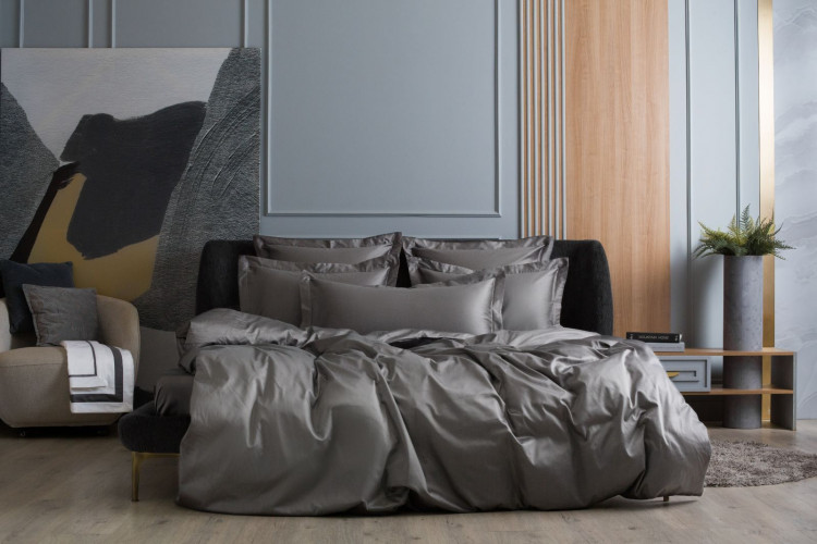 Постельное белье из египетского хлопка GERMAN GRASS Graphite Allure Grass семейное