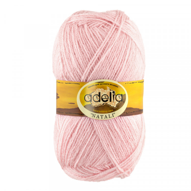 Пряжа ADELIA NATALI №30 светло-розовая 100% акрил, 10 шт х 50 гр, 300 м +/- 10 м