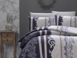 Постельное белье из ранфорса KARVEN N023 WALS INDIGO 50х70 (2шт), 70х70 (2шт) евро