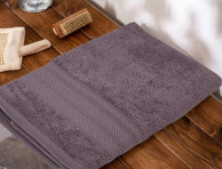 Полотенце махровое хлопковое KARVEN PETEK BORDUR DUZ H5159 LUX COTTON k-lila 50х90