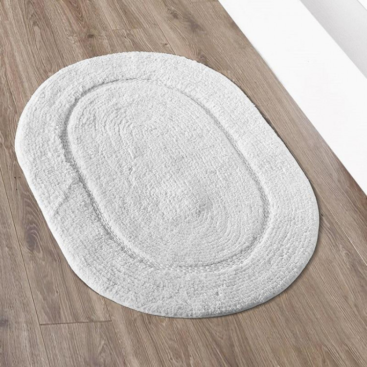 Коврик для ванной хлопковый овальный KARNA SALIDA белый 50х70
