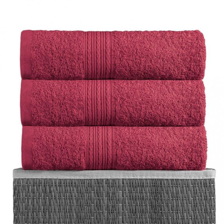 Полотенце махровое BAYRAMALY бордовое 40х70