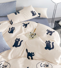 Постельное белье из твил-сатина TANGO котэ 70х70 (2шт) 2-спальное