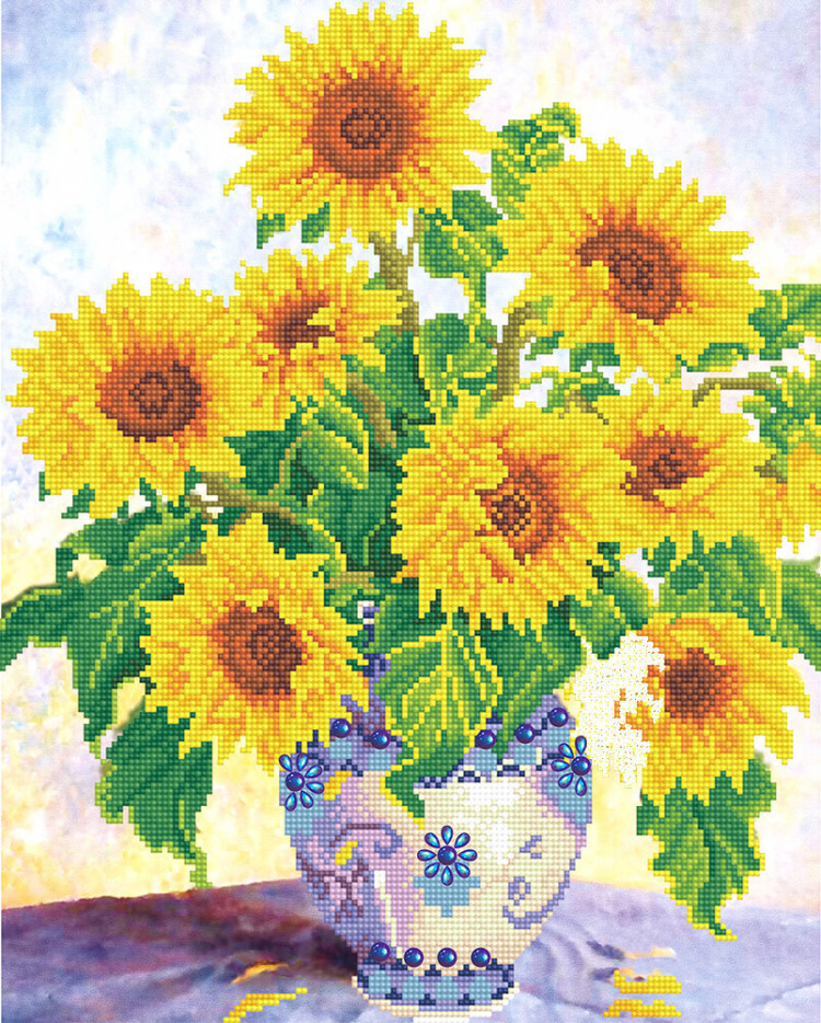 Кристальная (алмазная) мозаика ФРЕЯ ALV-34 Подсолнухи