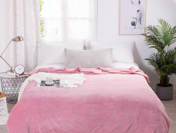 Плед однотонный из микрофибры TANGO SPIGA SP-03 розовый 200х220