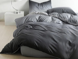 Постельное белье из микросатина TANGO градиент серый 50х70 (2шт) евро