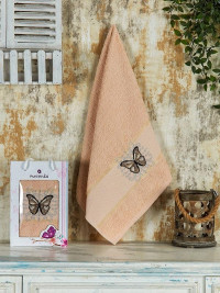 Полотенце махровое KONTES бежевое 50х90 в коробке