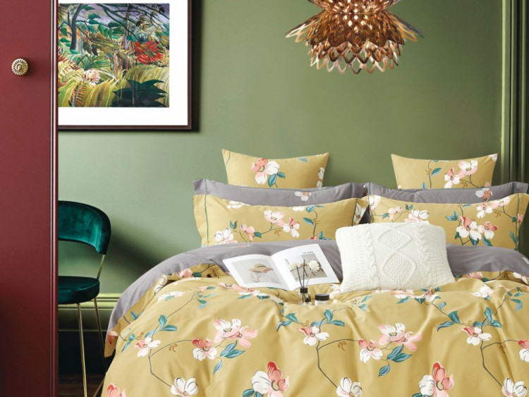 Постельное белье из сатина ASABELLA 1845-6 50х70 (2шт) и 70х70 (2шт) евро