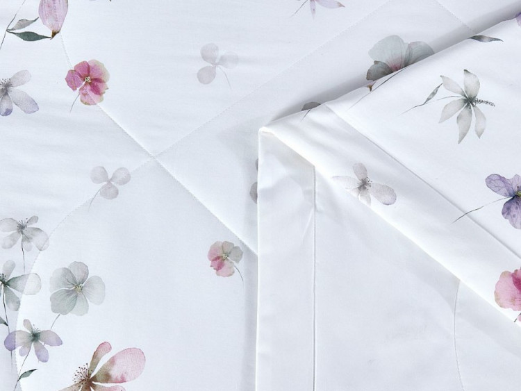 Постельное белье с летним одеялом из египетского хлопка Premium ASABELLA Ботаника 50х70 (2шт) евро