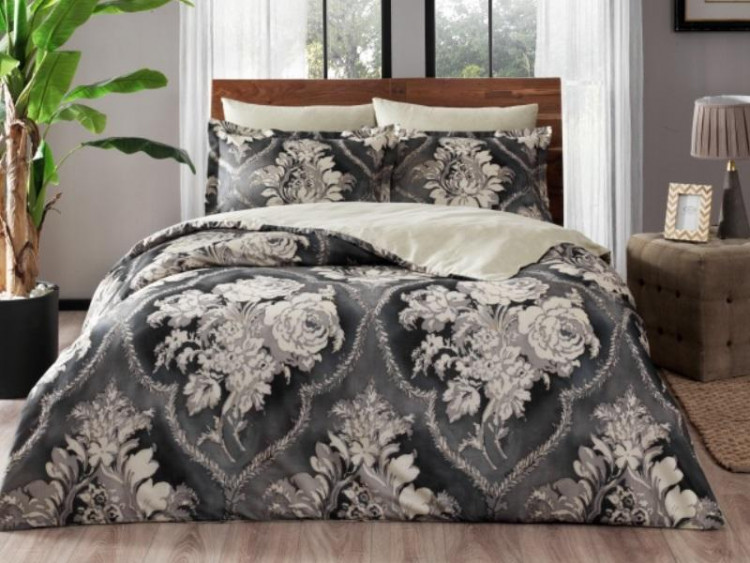 Постельное белье из сатина DELUX PREMUIM DIGITAL MEROE бежевое евро