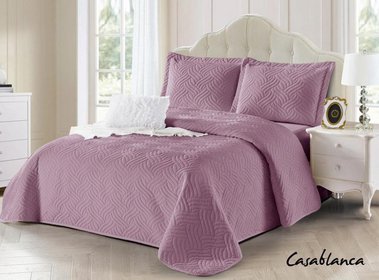 Покрывало с наволочками тонкое велюровое TANGO CASABLANCA CAS-26 230х250