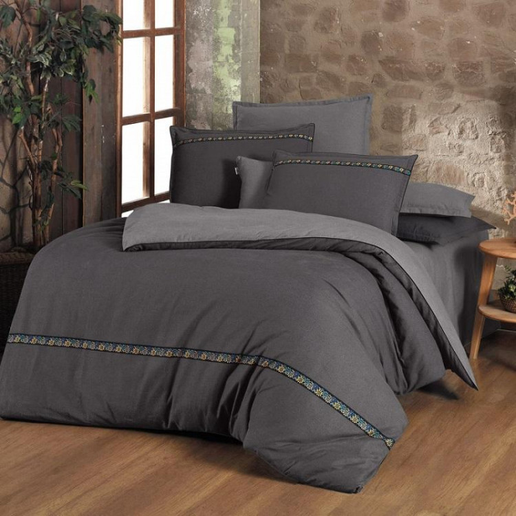 Постельное белье из фланели SAREV FANCY N294 ENRIKE V2-GRI 50х70 (1шт) 1,5-спальное