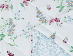 Постельное белье с летним одеялом из сатина ASABELLA 1617-OMP 50х70 (2шт) евро