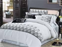 Постельное белье из сатина с вышивкой CRISTELLE BEDING SET TCR04-02 евро