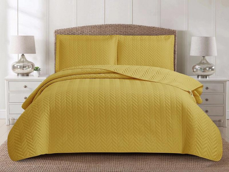 Покрывало тонкое из микрофибры TANGO AMZ MARRAKECH желтое 215х240