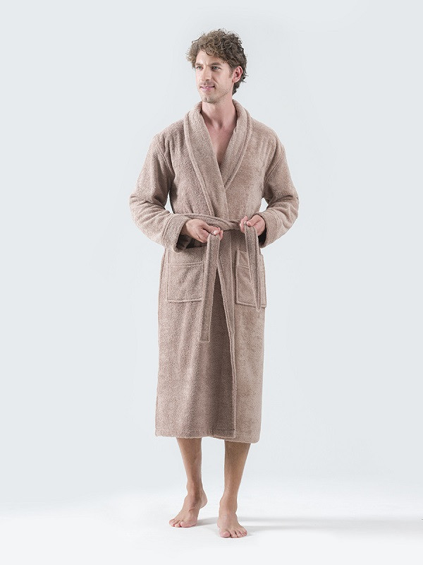 Халат мужской хлопковый махровый KARNA LEON кофейный XXL