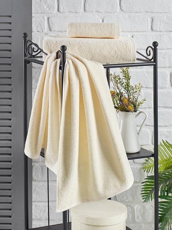 Полотенце махровое KARNA EFOR экрю 70х140