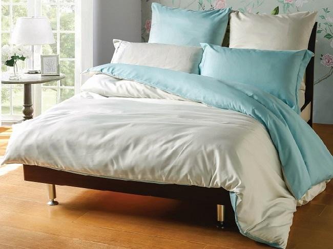 Постельное белье двухстороннее из полисатина ROSETE S-15 2-спальное