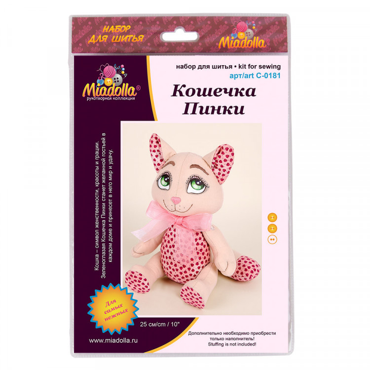 Набор для изготовления игрушки Miadolla C-0181 Кошечка Пинки