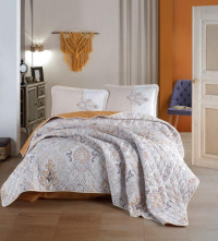 Покрывало из хлопка стеганое KARVEN Y923 ARAMIS V1 HARDAL 180х240 с наволочкой 50х70
