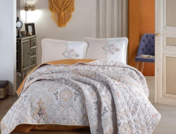 Покрывало из хлопка стеганое KARVEN Y923 ARAMIS V1 HARDAL 180х240 с наволочкой 50х70