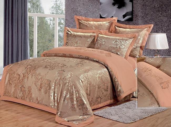 Постельное белье жаккардовое с вышивкой SILK PLACE 080-4-1521 1,5-спальное 50х70 (2шт)