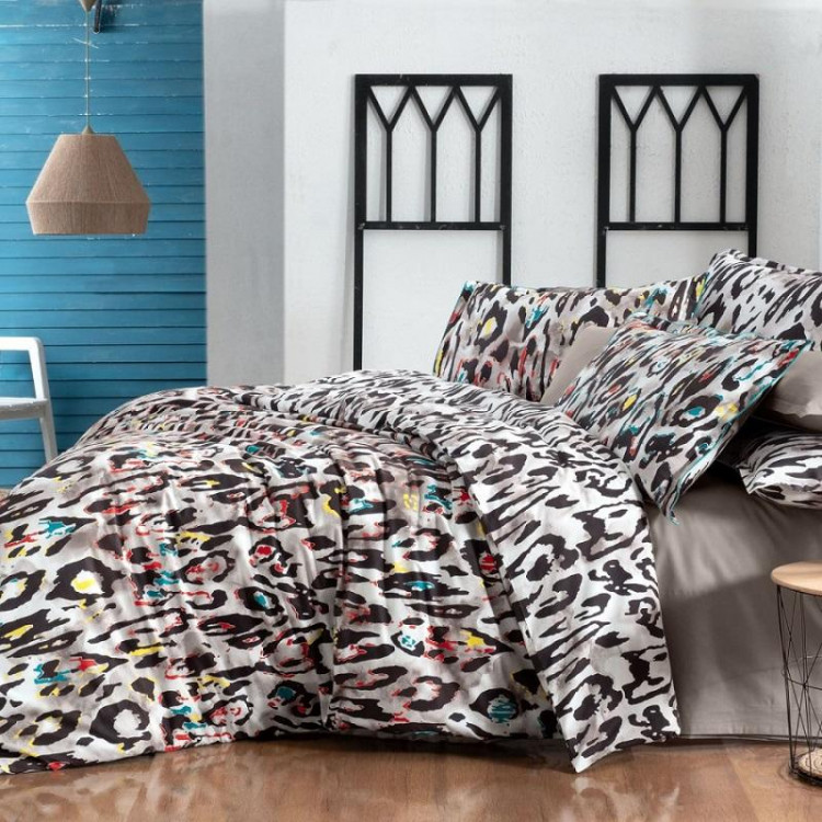 Постельное белье из поплина SAREV FANCY N193 FELIDA V1-BEJ 50х70 (1шт) 1,5-спальное